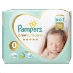 Подгузники, Pampers (Памперс) 1.5-2.5 кг р. 0 30 шт премиум кеа ньюборн