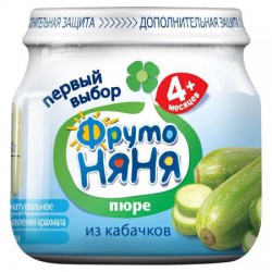 Пюре, Фрутоняня 80 г из кабачков с 4 мес.