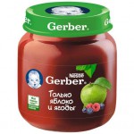 Пюре, Gerber (Гербер) 130 г яблоко лесные ягоды с 5 мес