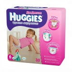 Подгузники-трусики для девочек, Huggies (Хаггис) 16-22 кг р. 6 №30 литл волкерс джамбо