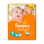 Подгузники, Pampers (Памперс) 7-14 кг р. 4 86 шт слип энд плей макси